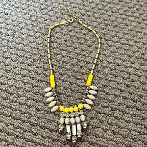 J.Crew yellow fashion statement necklace